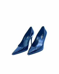SAINT LAURENT Size 8 Black Patent Leather Pumps