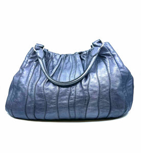 PRADA Grey, Silver Leather Handbag