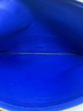 Load image into Gallery viewer, CELINE Blue, brown Leather Clutch
