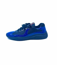 Load image into Gallery viewer, PRADA Size 12 Black &amp; Blue Men&#39;s Sneakers
