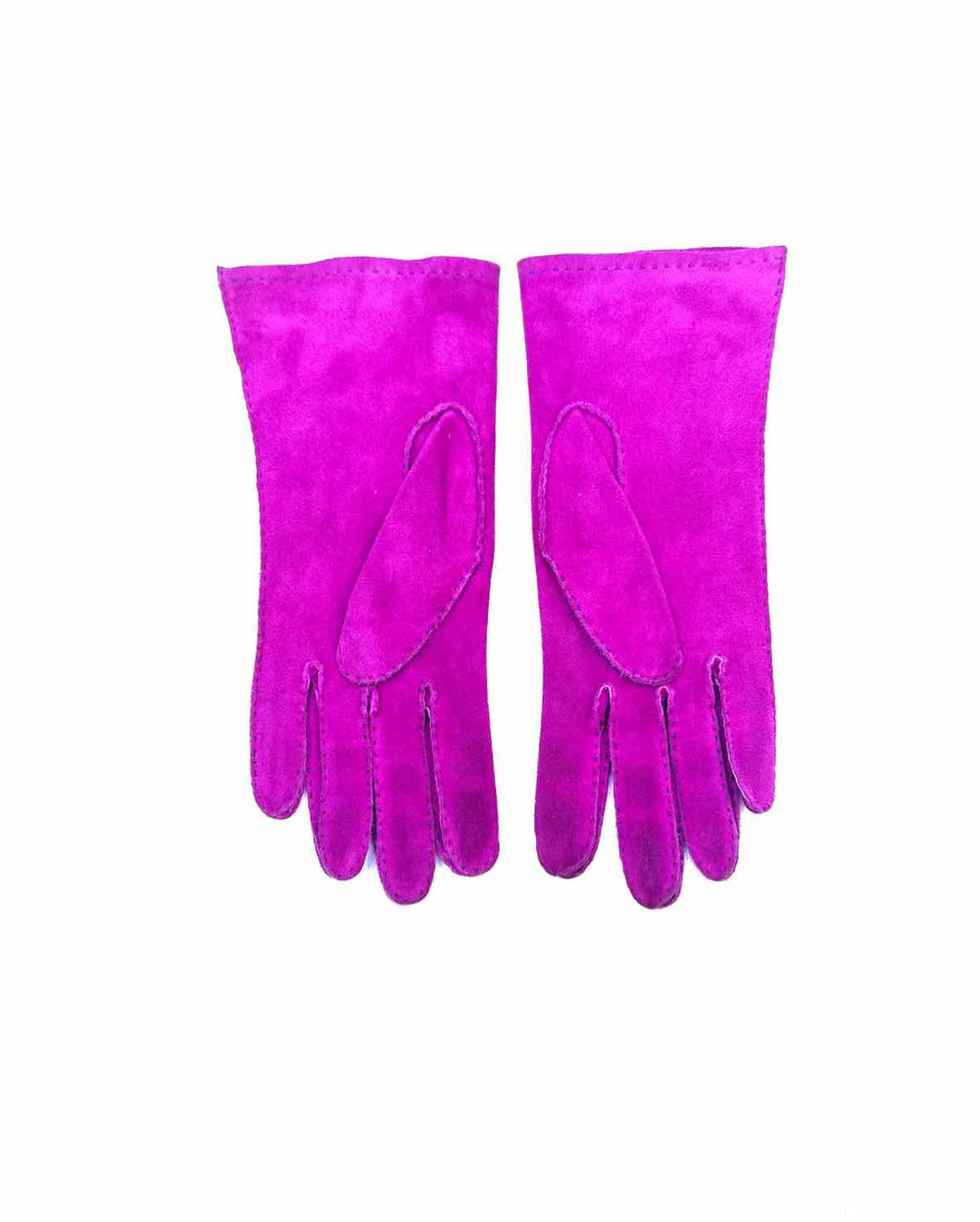 HERMES Pink Leather Gloves