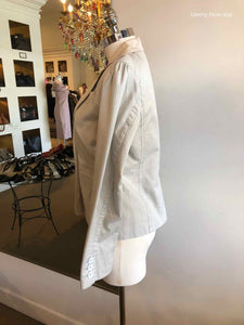 MARC JACOBS Size 6 Light Blue Stripe Blazer