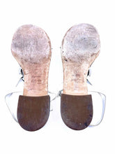 Load image into Gallery viewer, CHRISTIAN DIOR Size 7 Navy, White Leather Solid Sandals
