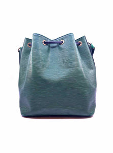 LOUIS VUITTON Noe Green Leather Epi Handbag
