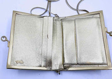 Load image into Gallery viewer, JUDITH LEIBER Silver, Gold Crystal Solid Evening Bag
