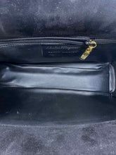 Load image into Gallery viewer, SALVATORE FERRAGAMO Black Suede Clutch
