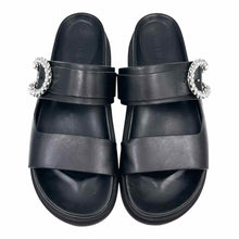 Load image into Gallery viewer, JIMMY CHOO Size 8 Black Leather Sandals
