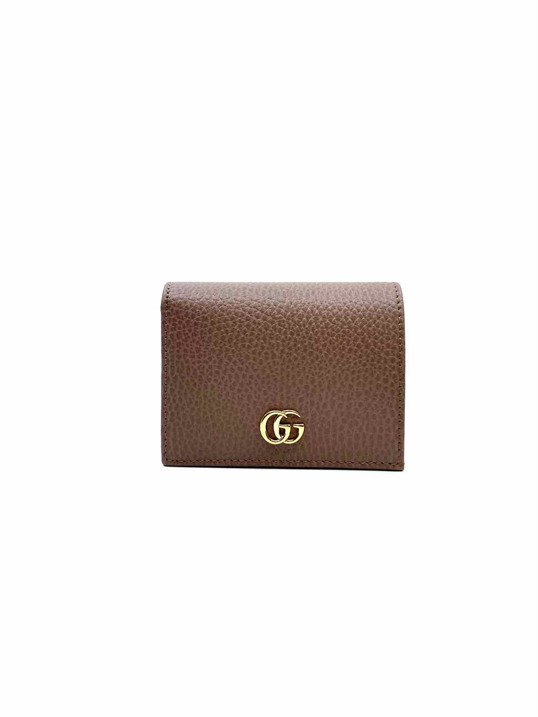 GUCCI Marmont Taupe Leather Solid Wallet
