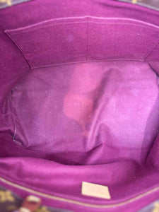 LOUIS VUITTON BROWN & BEIGE Coated canvas Handbag