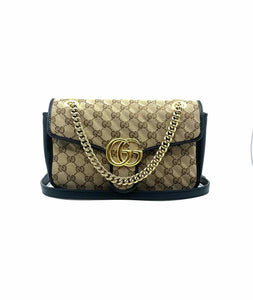 GUCCI Marmont Brown Canvas Monogram Handbag