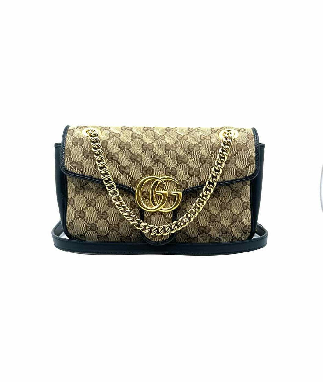GUCCI Marmont Brown Canvas Monogram Handbag
