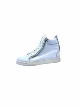 Load image into Gallery viewer, GIUSEPPE ZANOTTI Size 11 White Leather Solid Sneakers
