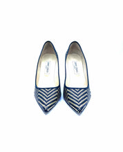 Load image into Gallery viewer, JIMMY CHOO Size 12 Gold, Black Weaved Pumps

