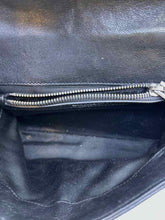 Load image into Gallery viewer, YVES SAINT LAURENT College Black Leather Chevron quilted Handbag
