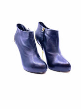 Load image into Gallery viewer, GIUSEPPE ZANOTTI Size 9.5 Black, gold Leather Solid Ankle Boot
