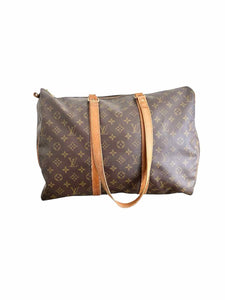 LOUIS VUITTON BROWN & BEIGE Coated canvas Handbag