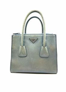 PRADA Grey Leather Handbag