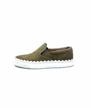 Load image into Gallery viewer, CHLOE Size 7 Olive Suede Sneakers
