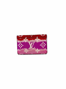 LOUIS VUITTON Pink, red LOGO Wallet