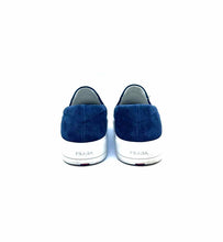 Load image into Gallery viewer, PRADA Size 8 Navy Suede Solid Sneakers
