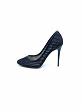 Load image into Gallery viewer, JIMMY CHOO Size 7.5 Black Mesh Solid Pumps
