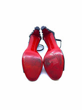 Load image into Gallery viewer, CHRISTIAN LOUBOUTIN Size 6.5 Black Patent Leather Spikes Pumps
