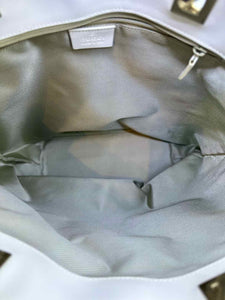 GUCCI Baby Blue Canvas Monogram Handbag