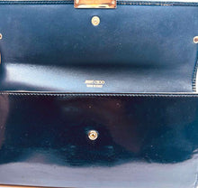Load image into Gallery viewer, JIMMY CHOO Black Patent Leather Solid Clutch
