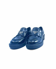 Load image into Gallery viewer, PRADA Size 40 Black Leather Loafers
