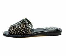 Load image into Gallery viewer, RENE CAOVILLA Size 5 Gold, Silver Crystal Geometric Sandals
