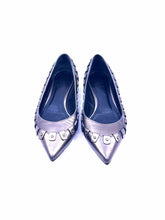 Load image into Gallery viewer, BURBERRY Size 6.5 Gunmetal Leather Solid Flats

