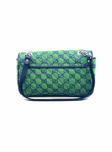 Load image into Gallery viewer, GUCCI Navy, Green Canvas Monogram Handbag
