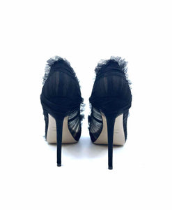 CHRISTIAN LOUBOUTIN Size 9 Black Mesh Pumps