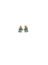 Load image into Gallery viewer, 14K Aquamarine Pierced Earrings
