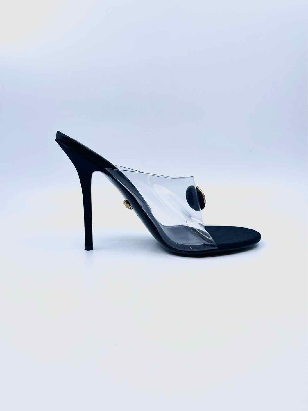 VERSACE Size 10 Black Solid Mules