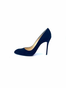 CHRISTIAN LOUBOUTIN Size 9.5 Black Suede Pumps