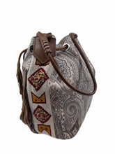 Load image into Gallery viewer, ETRO Brown &amp; White Coated canvas Paisley Handbag
