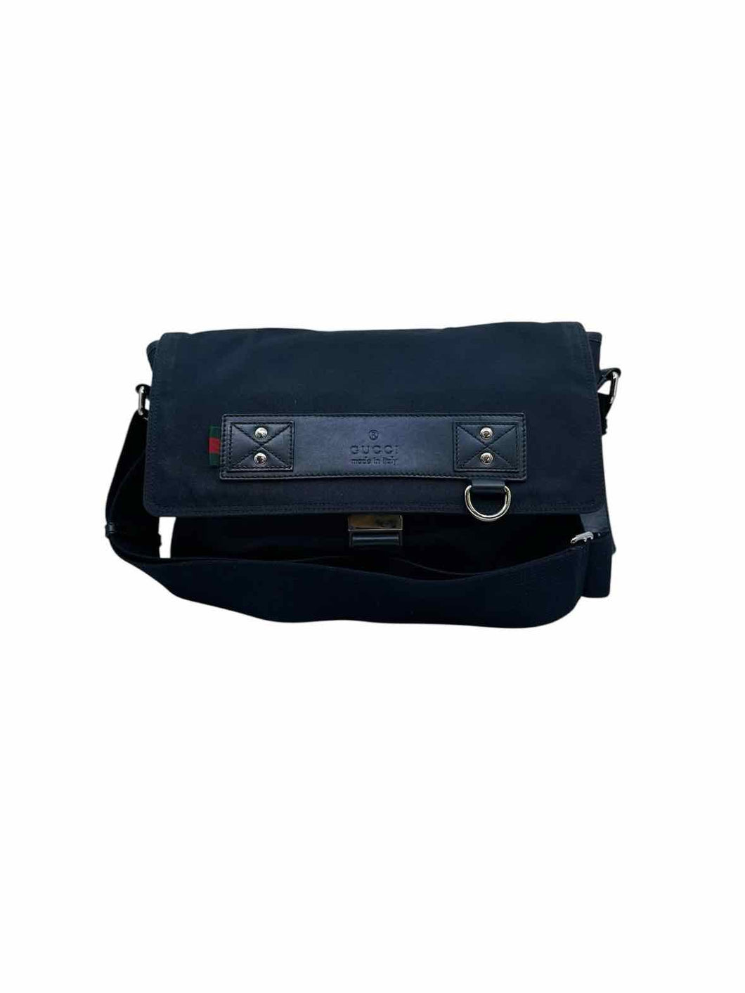 GUCCI Black Canvas Solid Messenger Bag