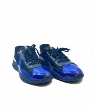 Load image into Gallery viewer, PRADA Size 12 Black &amp; Blue Men&#39;s Sneakers

