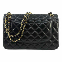 Load image into Gallery viewer, CHANEL Jumbo Double Flap Bag Black Lambskin Quilted Handbag
