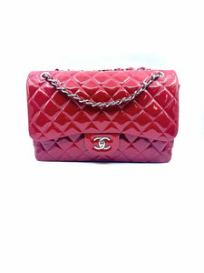 CHANEL Red Patent Leather Handbag
