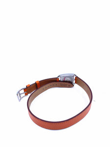 HERMES Orange Leather Watch
