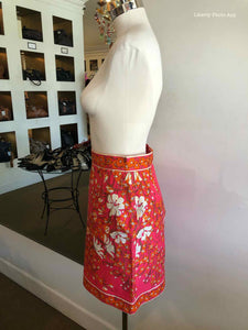 EMILIO PUCCI Hot Pink Floral Skirt | 10 - Labels Luxury