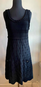 CHANEL Size 40 Black Dress