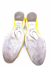 Load image into Gallery viewer, ROGER VIVIER Size 5 Yellow Patent Leather Solid Flats
