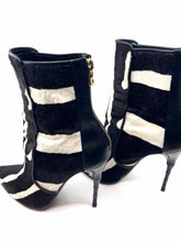 Load image into Gallery viewer, BALMAIN Black &amp; White Animal Print Ankle Boot | 7.5
