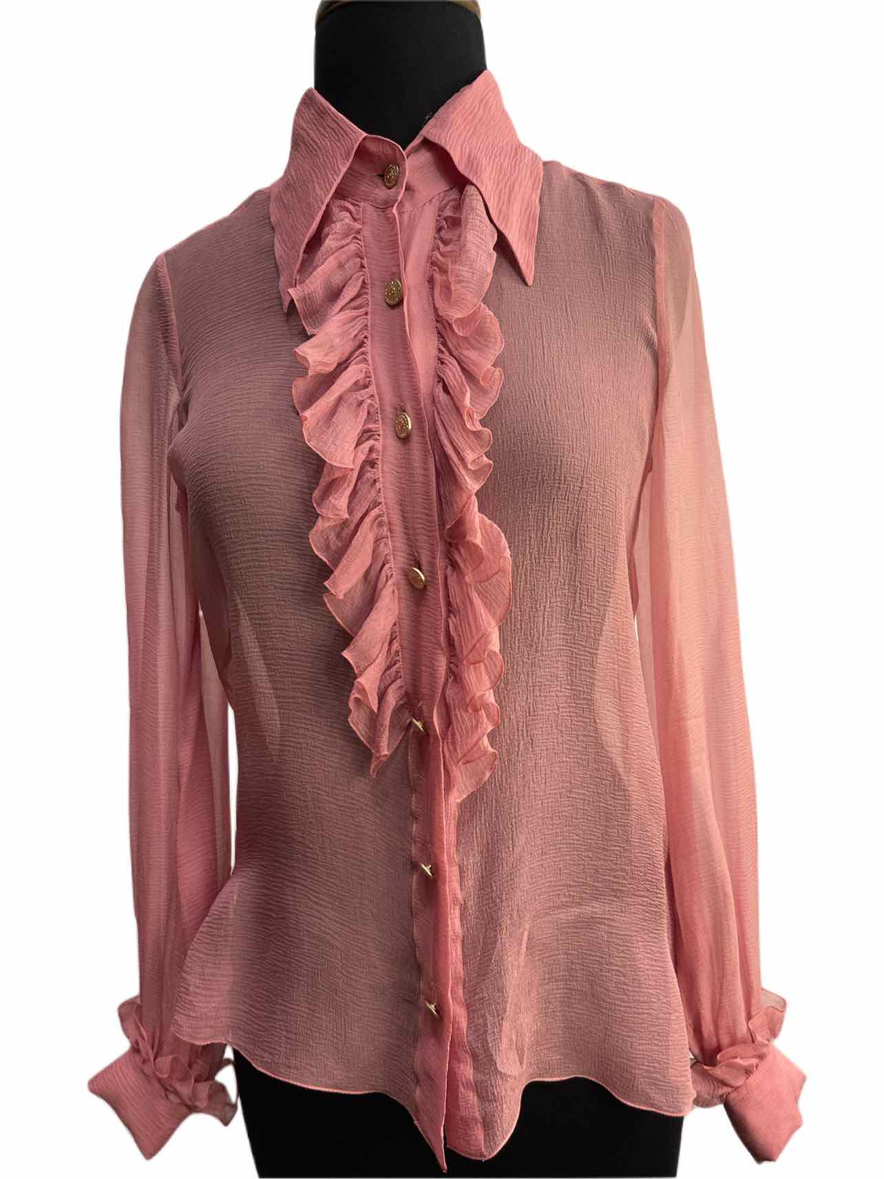 CHANEL Size 2 Pink Silk Blouse – Labels Luxury