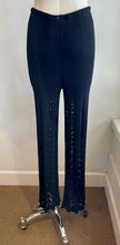 Load image into Gallery viewer, FENDI Size 8 Black Knit Ribbed Pants
