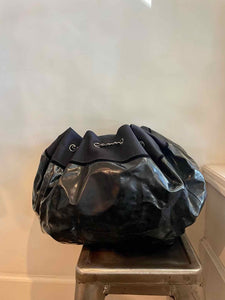 CHANEL Black Vinyl Handbag