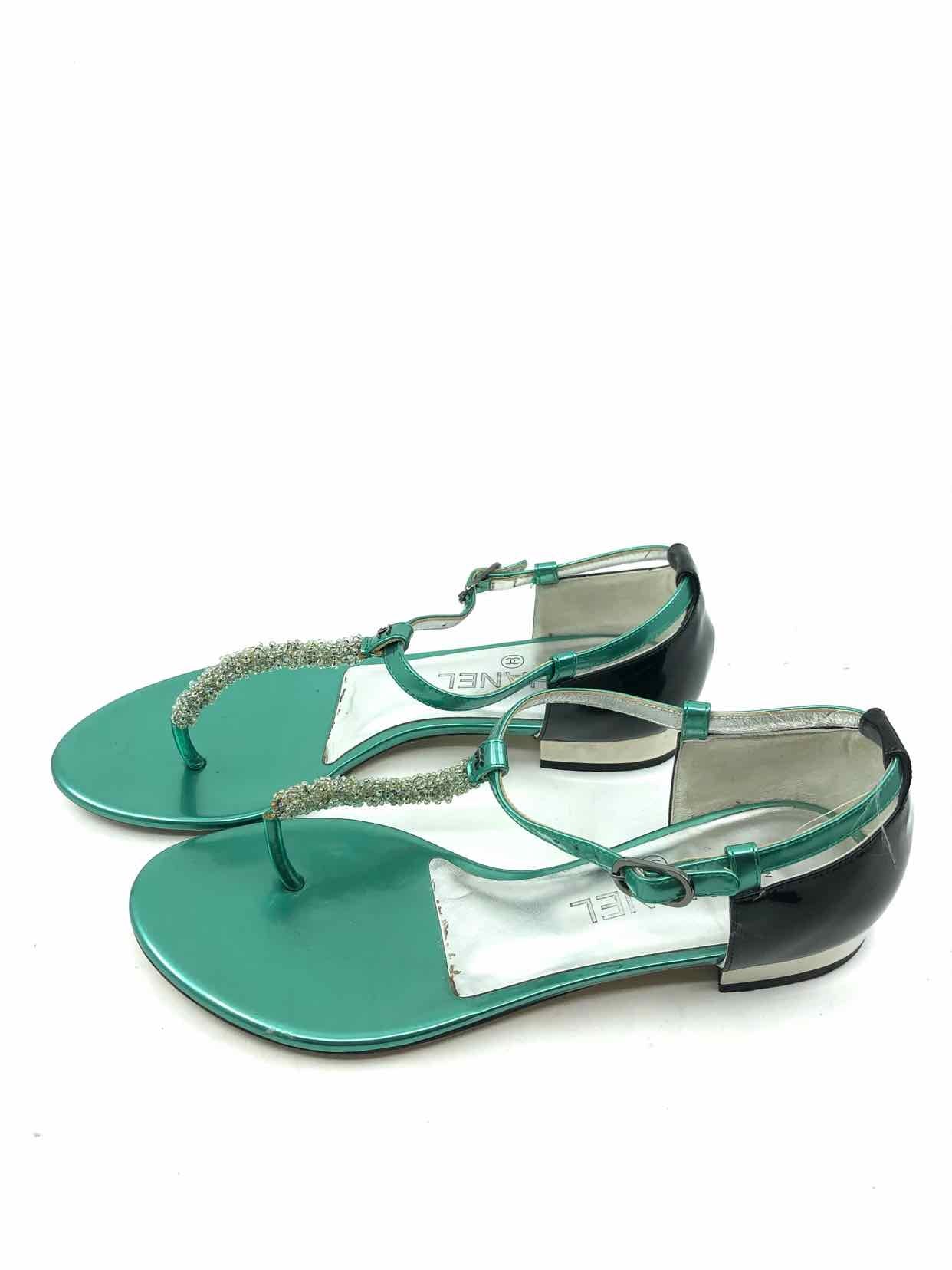 Olivia Mark – Beaded Braided Wedge Sandals – Multi-Colored – Olivia Mark